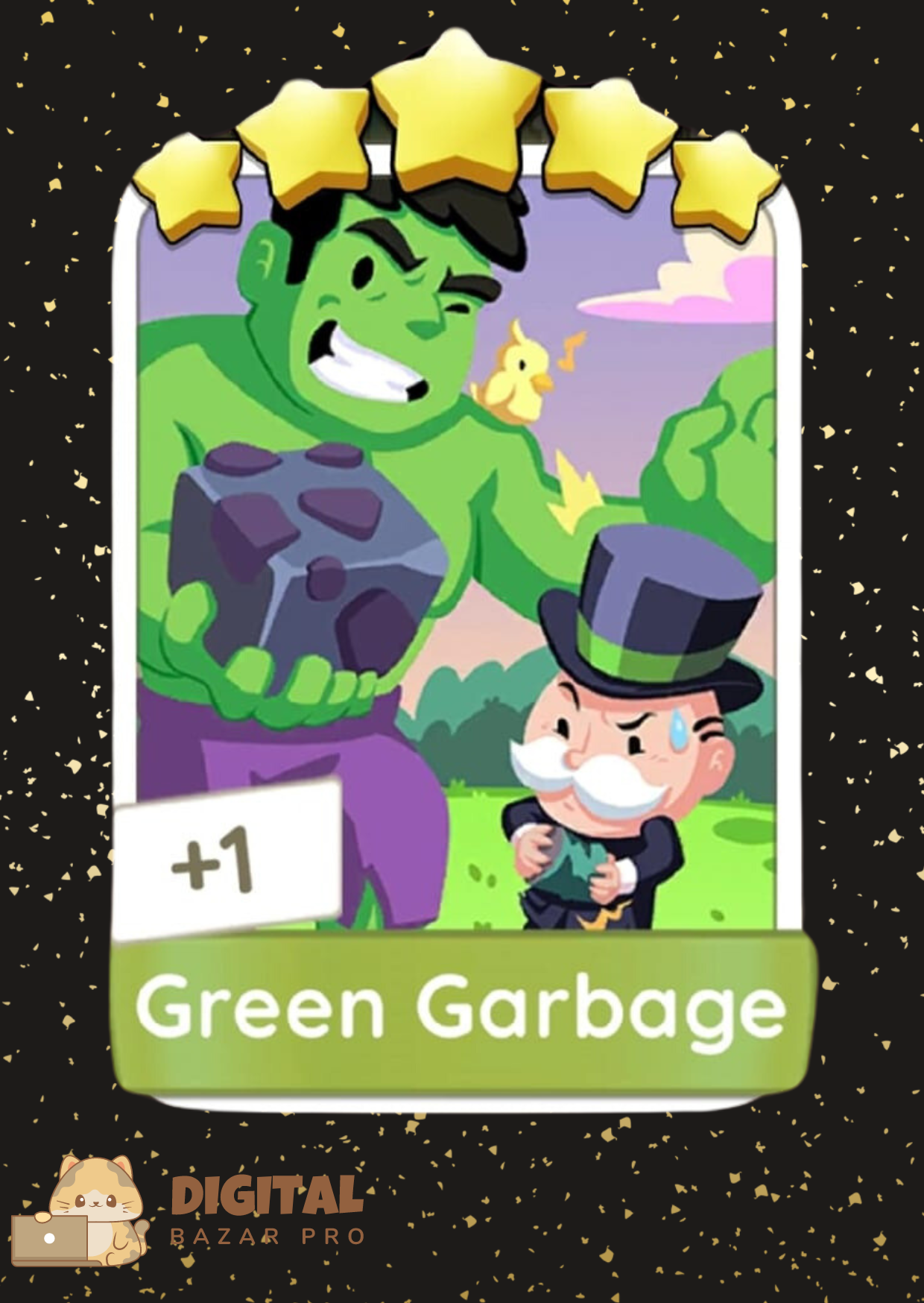 Monopoly Go! Green Garbage! 5 ⭐️ sticker Set 15