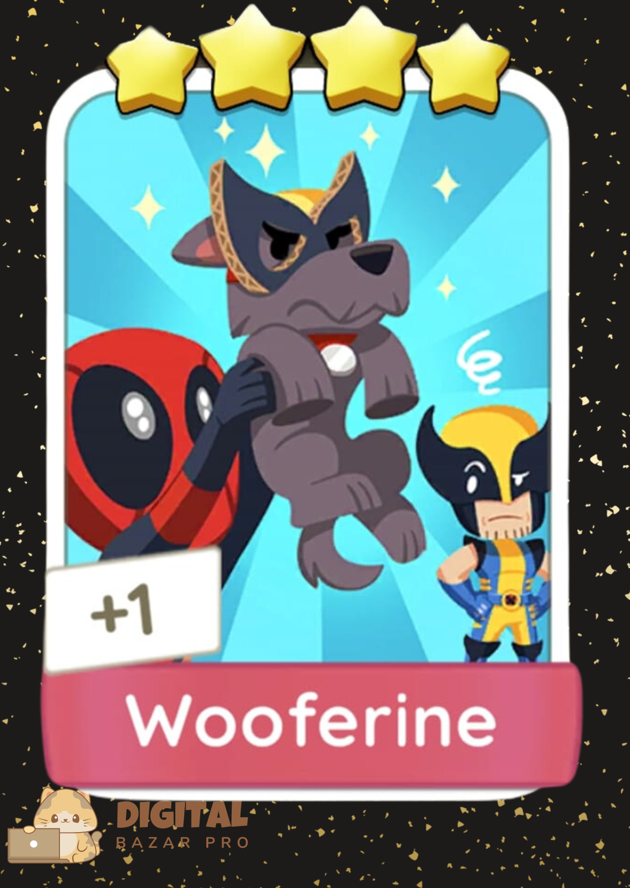 Monopoly Go! Wooferine 4 ⭐️ sticker Set 14